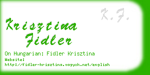 krisztina fidler business card